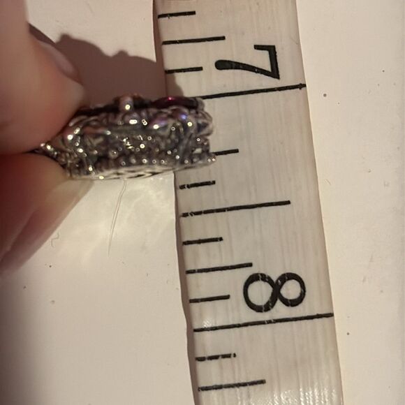 BARBARA BIXBY RHODOLITE GARNET LOTUS FLOWER PENDANT JAN B-DAY NWOT EXC 18K & SS - Picture 12 of 12